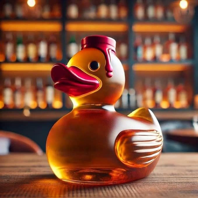 Cross-border New Funny Whiskey Duck Bottle Gift Decoration