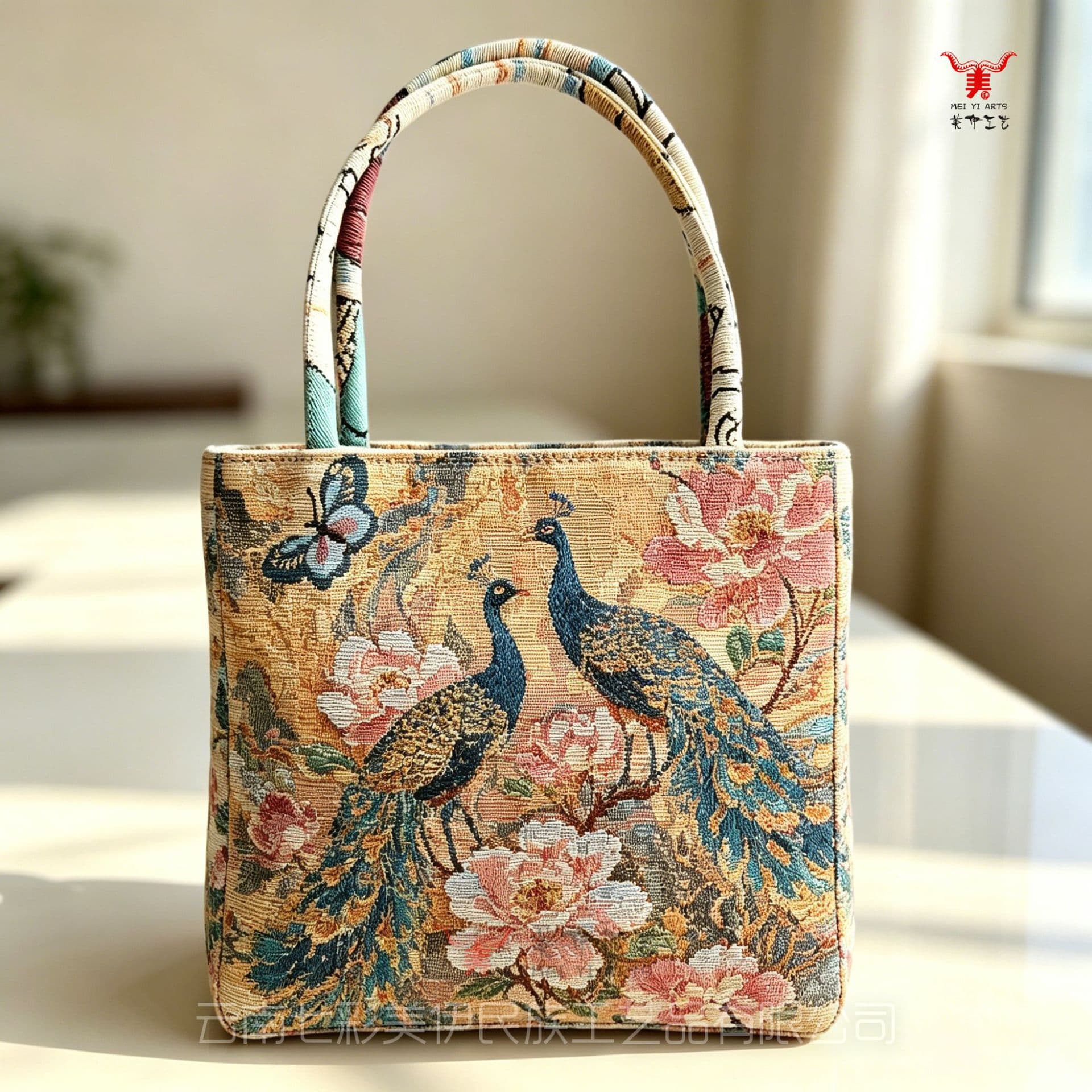 Yunnan Ethnic Style Yarn-Dyed Jacquard Handbag Double-Sided Printed Tote Bag Large Capacity Casual Handbag Wholesale