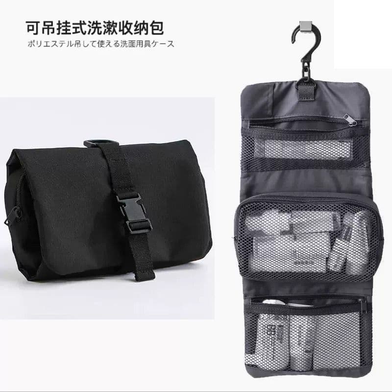 Muji Japanese cosmetic bag hanging large capacity dry and wet separation toiletry bag business trip convenient storage bag for women