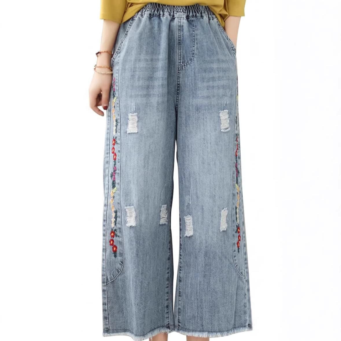 European and American 2025 new products Amazon cross-border foreign trade summer casual slimming jeans for women slim-fitting butt-lifting trousers for women
