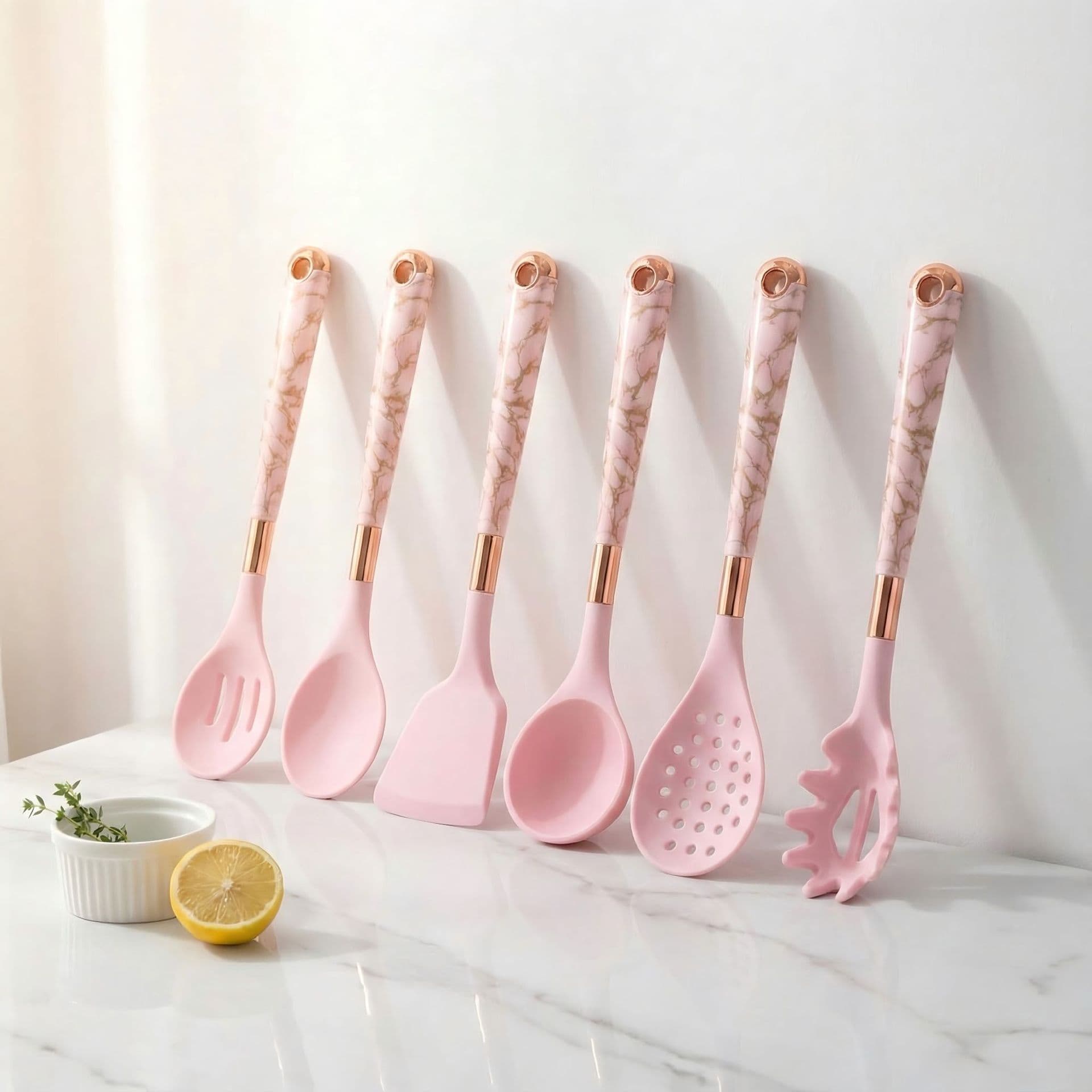 New Silicone Kitchen Utensils 7-Piece Set Amazon Hot Selling Full Kitchen Tools Food-Grade Silicone Non-Stick Pan