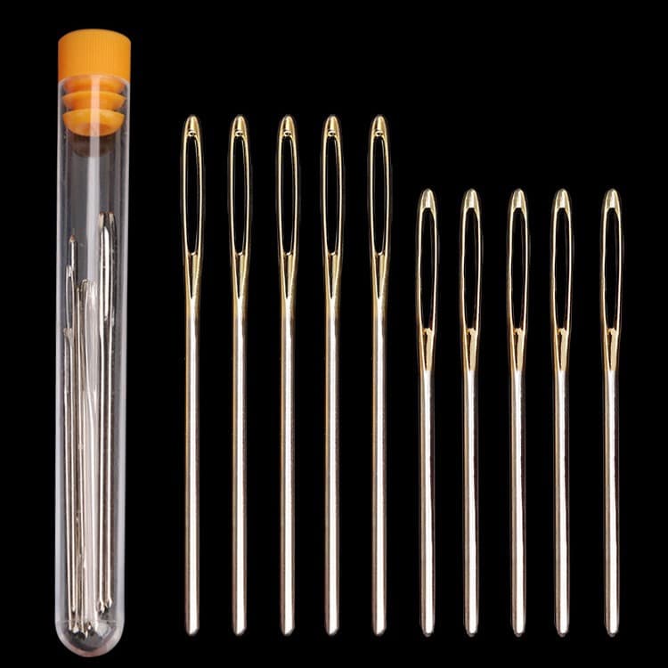 DIY Knitting Tool Hand Sewing Needle Blunt Tip Large Eye Yarn Needle Wool Needle Big Hole Knitting Needle Ribbon Needle