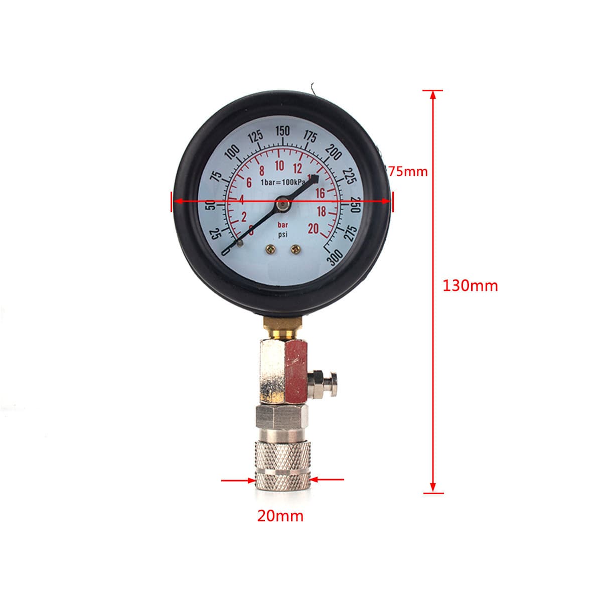 Motorcycle Multifunction Cylinder Pressure Gauge Gasoline Pressure Test Gauge Cylinder Pressure Meter Auto Repair Kit Pressure Gauge