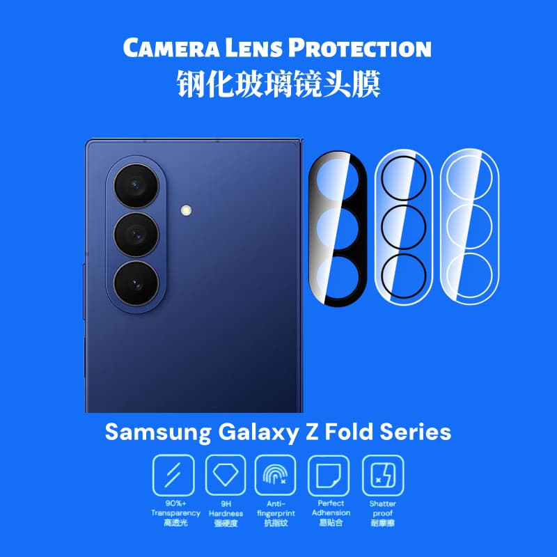 Suitable for Samsung ZFold8 mobile phone camera film 3D integrated transparent flip8 silk screen circle glass 7fe lens film