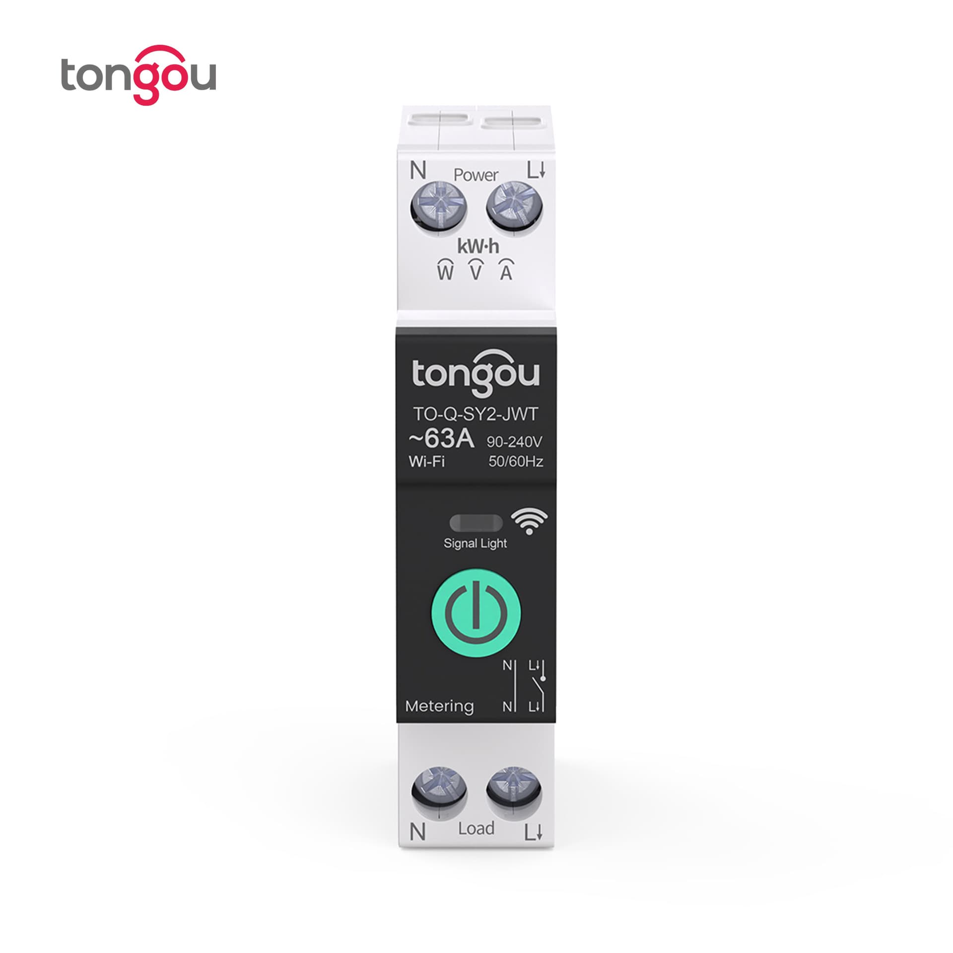 Tuya WiFi Smart Circuit Breaker with Metering, Overcurrent Protection, Over/Under Voltage Protection, Mobile Wireless Remote Control