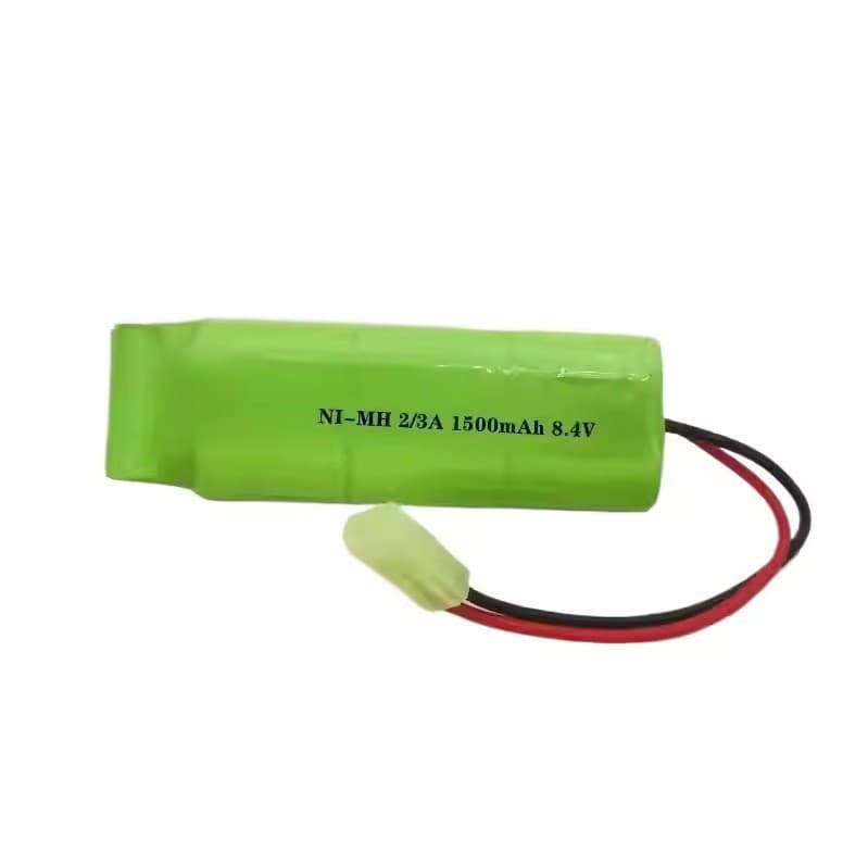 High Discharge Rate 8.4V 1500mAh Custom Shape 7-Cell 2/3A Rechargeable Battery Pack for Airsoft Toy Gun