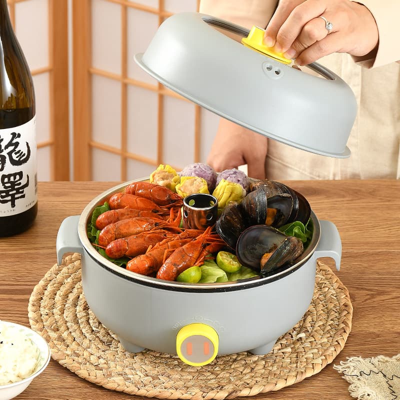 Xiaonanmao Seafood Pot Multi-Purpose Kitchen Electric Hot Pot Fast Electric Steam Pot Anti-Dry Burning Frying and Boiling Pot