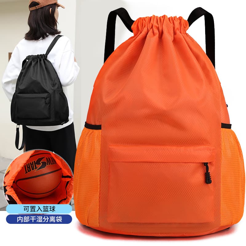 Waterproof swimming bag, wet and dry separation training backpack, advertising bag, large capacity drawstring backpack for men and women, drawstring pocket