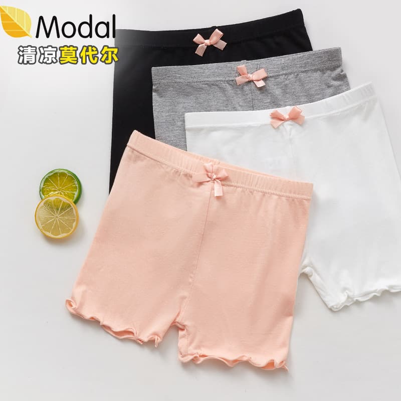 Customizable washable children's underwear, three-quarter length leggings, girls' safety pants, source factory wholesale modal.