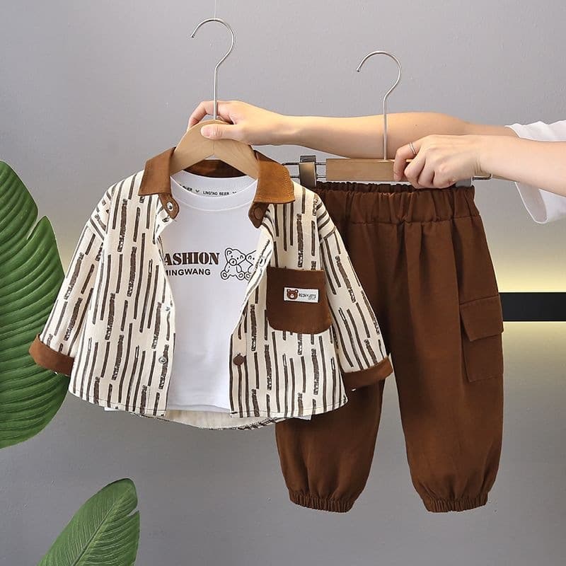 Boys Spring Autumn Trendy Set 2026 New Small Kids Two-Piece Set Baby Children Casual Autumn Clothes Fashion