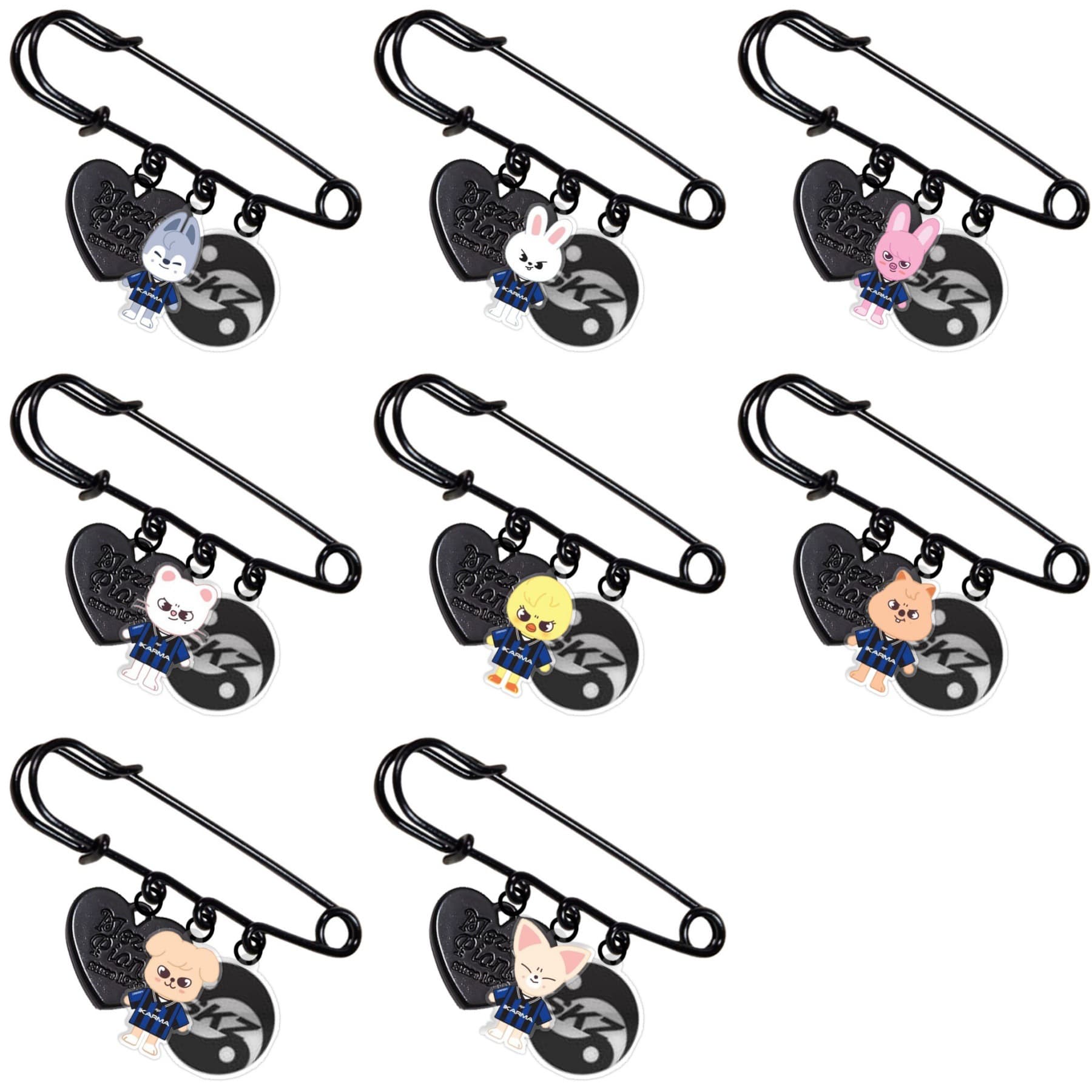 SKZ Stray Kids KARMA Pin Acrylic Charm Cartoon Acrylic Keychain