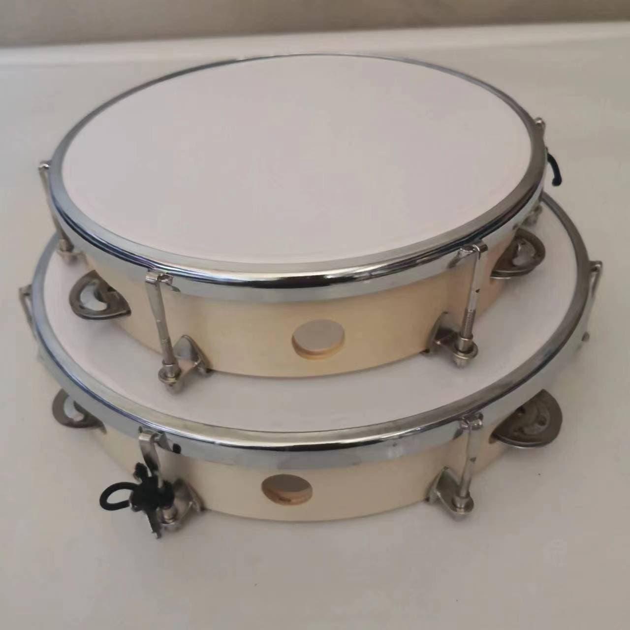 Orff Instrument Early Childhood Teaching Aid Percussion Instrument Educational Toy Hand Drum Tambourine Adjustable Tambourine
