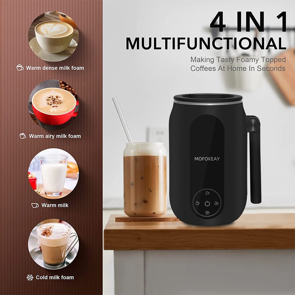 Cross-border Automatic Home Milk Frother Cold/Hot Electric Milk Whisker Frother Milk Frothing Stirring Cup Milk Frother Wholesale