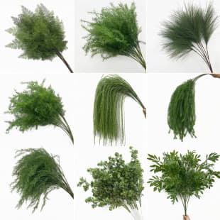 Green wedding artificial flower scene decoration, artificial green plants, thousand-layer gold, dragon whisker grass, asparagus grass, forest-style artificial flowers