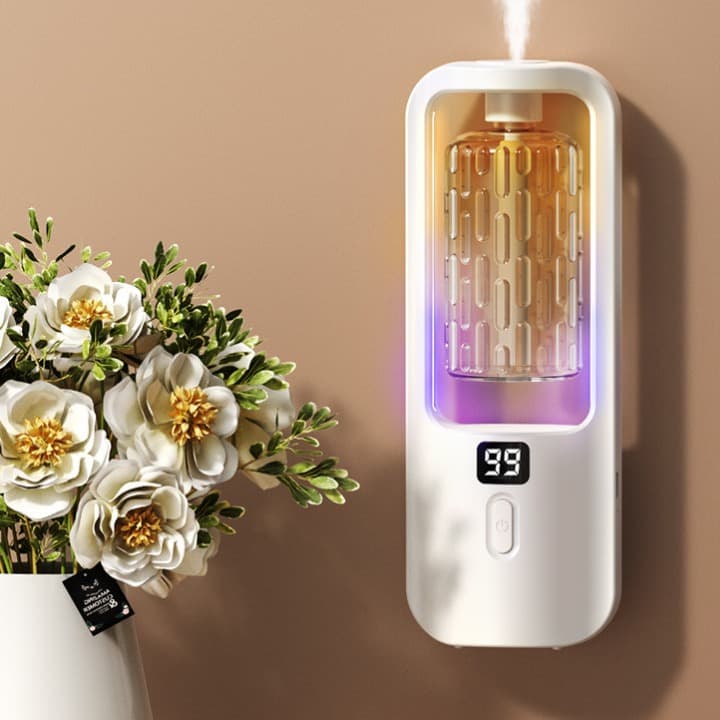 Automatic Air Freshener for Home and Hotel Use, Essential Oil Humidifier for Bedroom and Bathroom, Wall-mounted Fragrance Diffuser with Drop Shipping