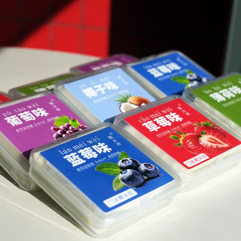 Edible Fruit-Flavored Children's Snack Box of Wafer Paper 5*6cm 500 Sheets