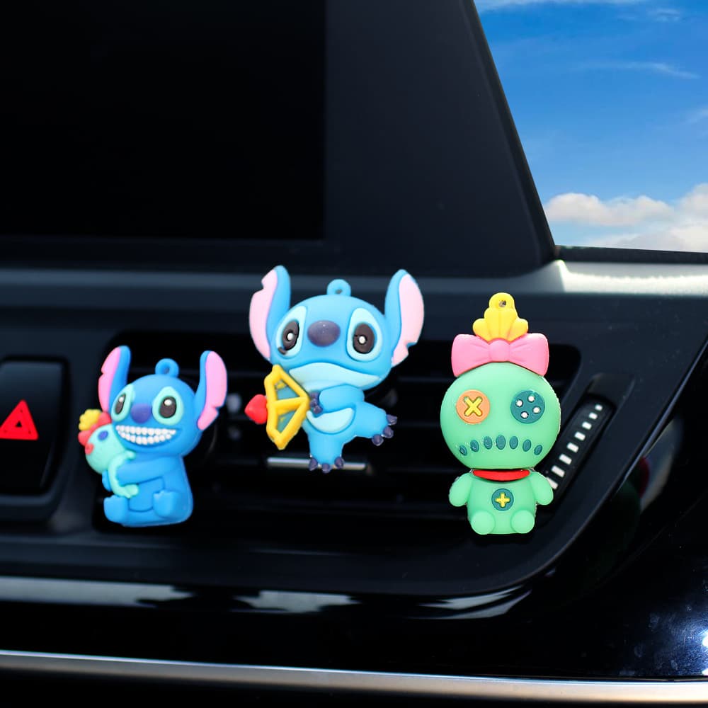 Cartoon Stitch Car Perfume Interior Decoration Gift for Men Car Vent Clip Air Freshener
