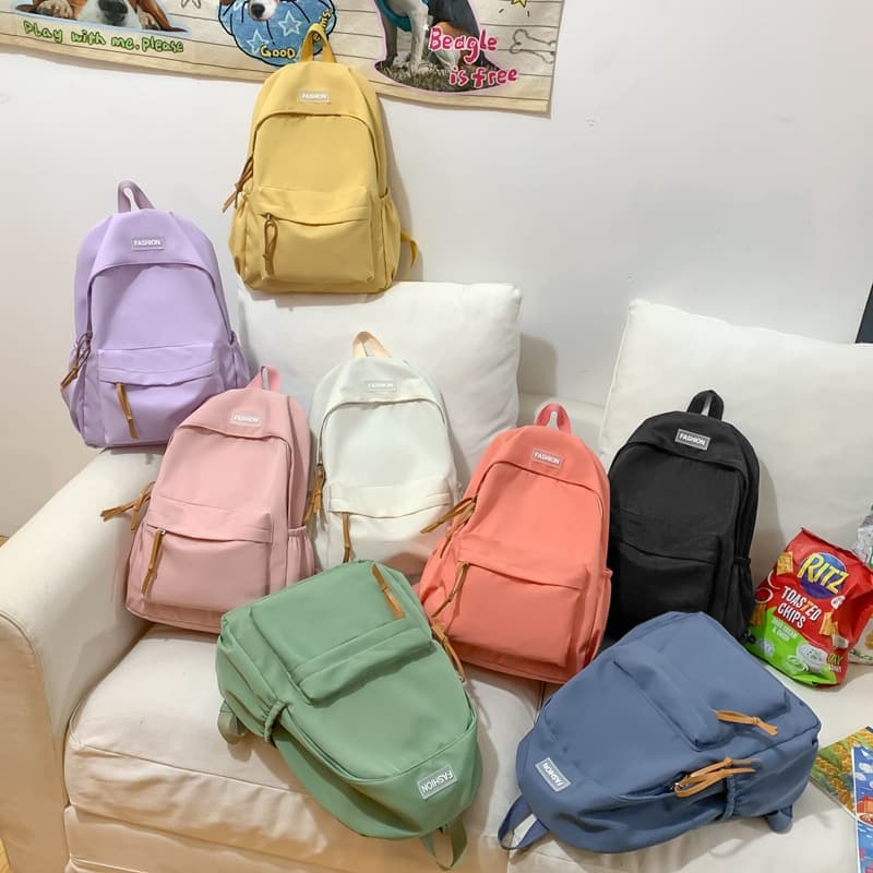 Foreign trade women's backpack men's backpack LOGO high school junior high school student backpack Korean version ins small fresh