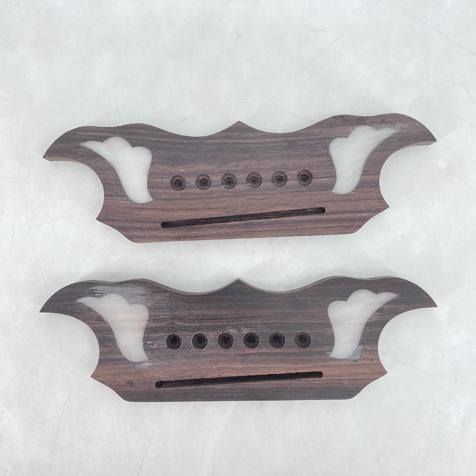 Guitar Bridge Solid Rosewood Acoustic Guitar Bridge Saddle String Retainer Plate