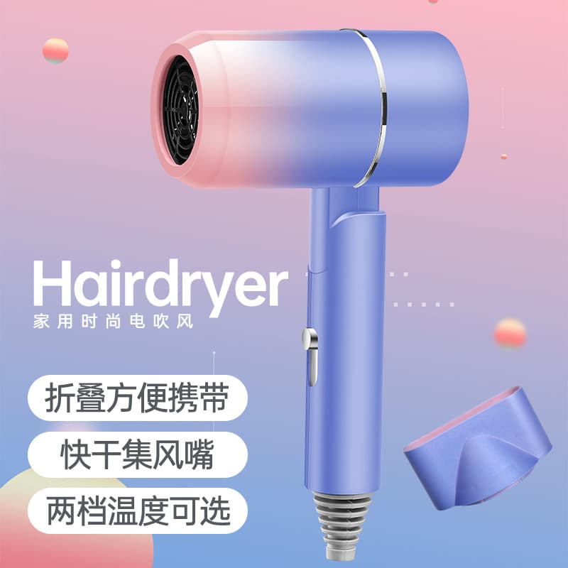 Cross-border Viral Hair Dryer for Pets, Home Use Foldable Hair Care Cold/Hot Wind Student Dorm Mini Blow Dryer