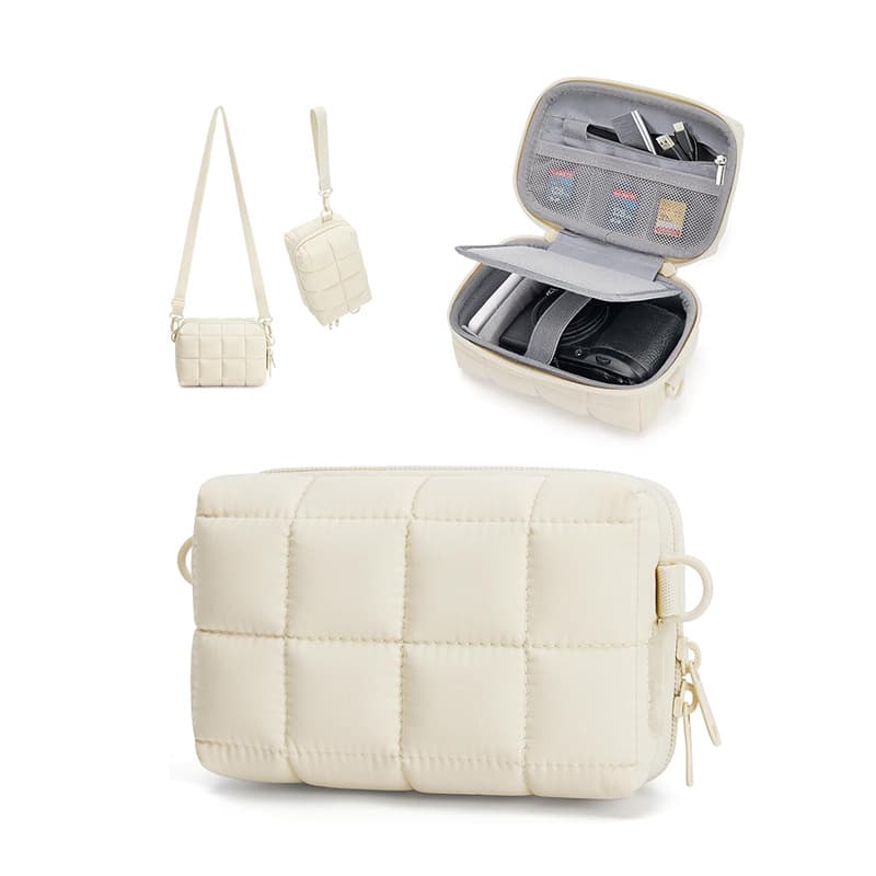 Amazon New Camera Crossbody Bag, Digital Camera Bag, Protective Puffy Camera Bag, Lightweight Waterproof Camera Bag