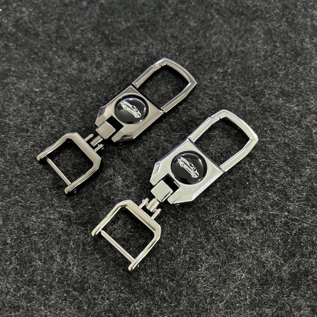 Factory Direct Zinc Alloy Keychain Simple Universal Hardware Car Key Accessories Waist Hanger