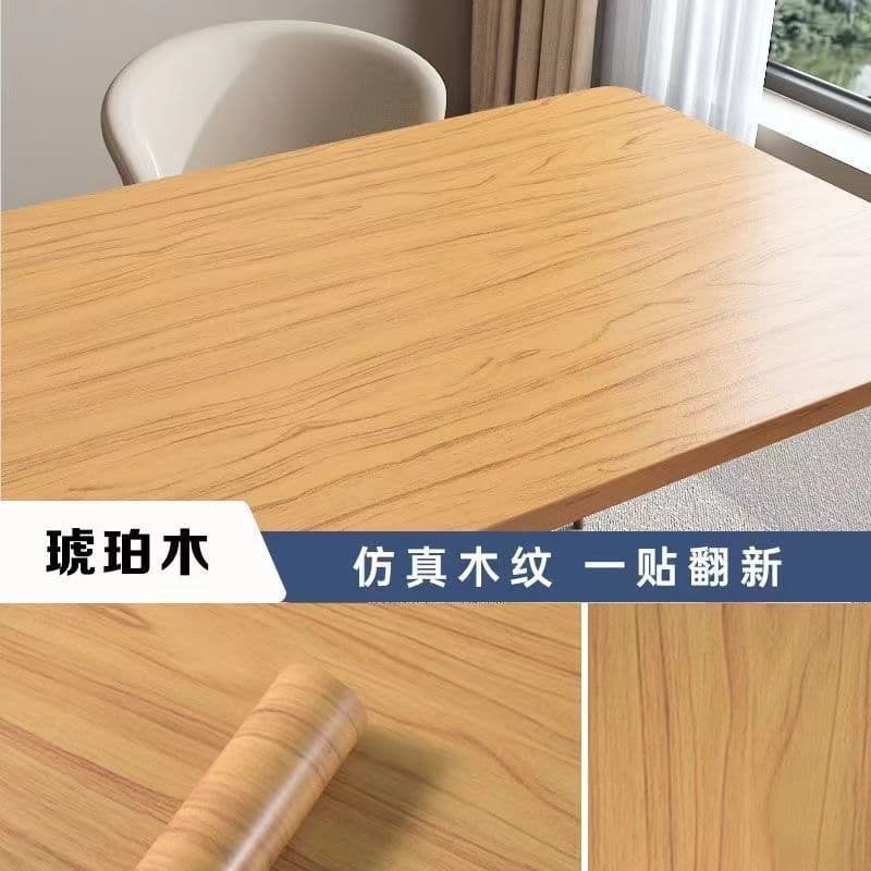 Wardrobe Interior Sticker Renovation Self-Adhesive Waterproof Moisture and Mold Proof Liner Paper Wood Grain Closet Furniture Cabinet Special Film