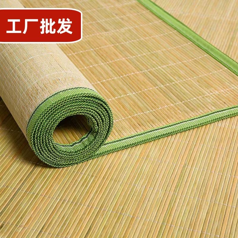 Youth Bamboo Mat Student Dormitory Bunk Bed Straight Mat 0.8m 0.9m Wholesale Straw Mat Single Labor Camp