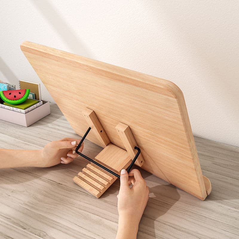Solid Wood Desktop Book Stand, Adjustable Book Reading Stand for Students and Children, Fixed Book Holder for Postgraduate Exams