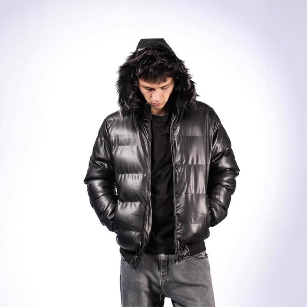 Winter Classic Leather Jacket Cotton Coat for Men and Women, Loose Casual Cotton Padded Coat with Detachable Fur Collar, Warm Quilted Jacket