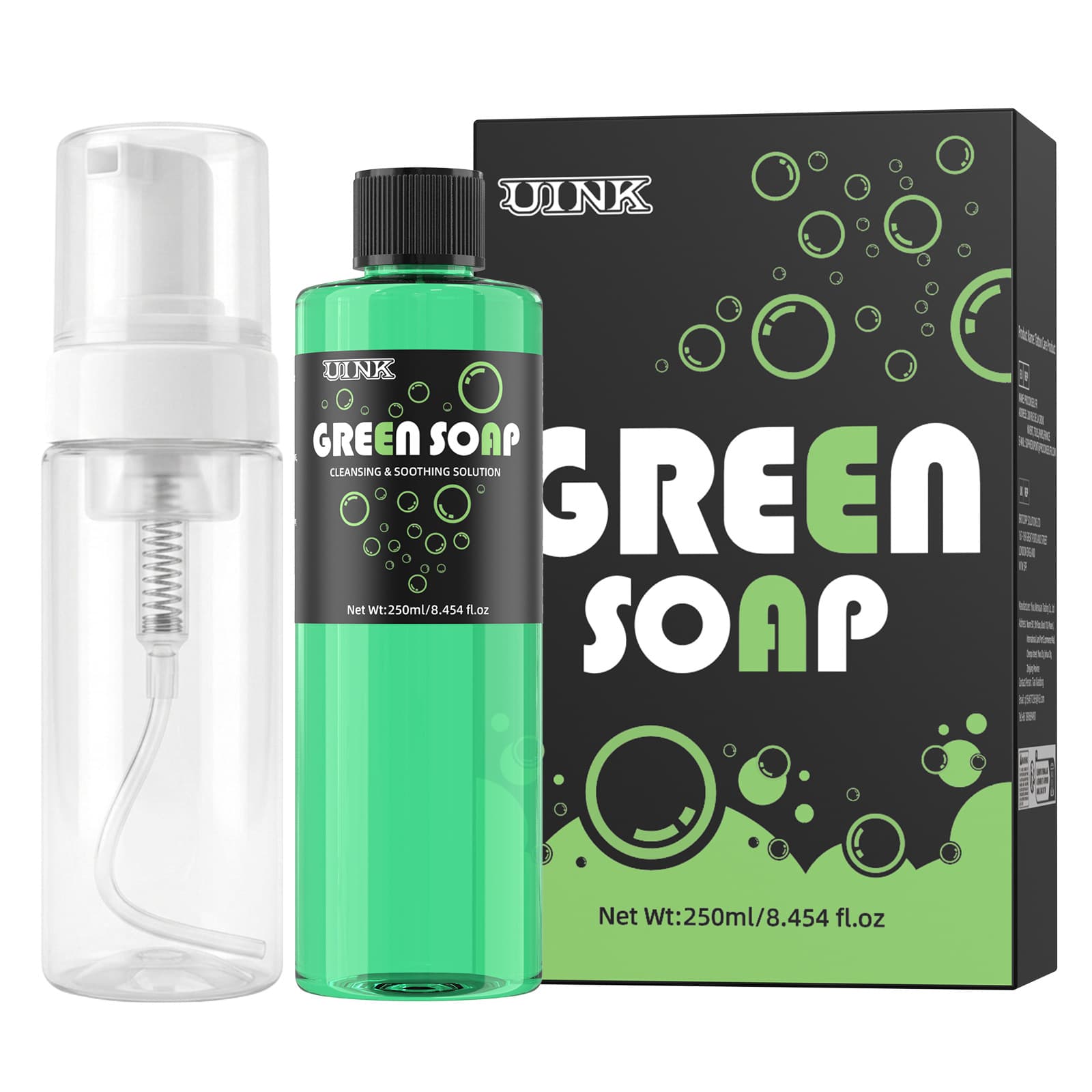 UINK Tattoo Green Algae Set 250ML / 8.45OZ Tattoo Green Algae Original Liquid Cross-Border Bestseller Tattoo Tool