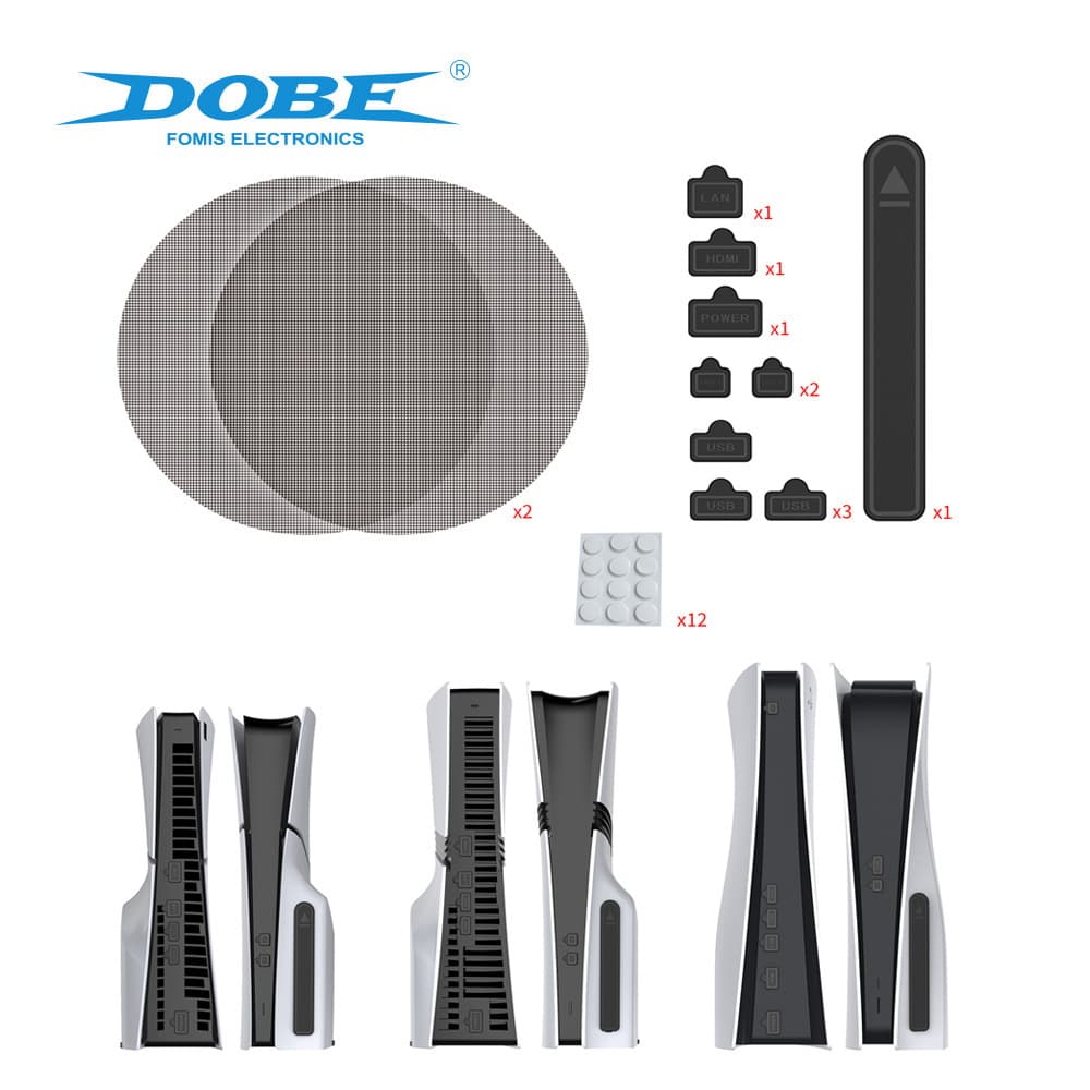 PS5/Slim/PRO Console Universal Simple Dust Filter PS5 Disc/Digital Edition Dust Plug Set