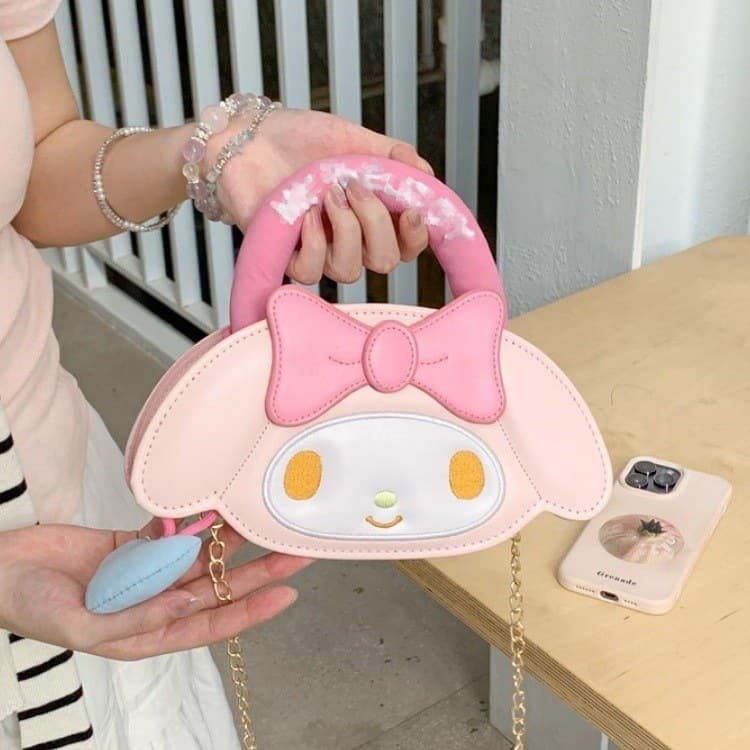 Fashion Cartoon Pink Rabbit Handbag, Japanese Exquisite Trendy Crossbody Bag, High-Aesthetic Casual Outing Backpack