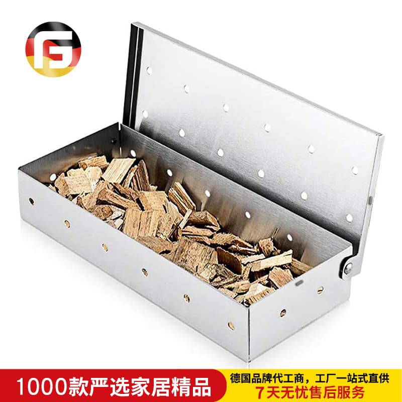 Smoker Box Stainless Steel Open-Close Smoking Box, Barbecue Accessories for Wood Chips and Charcoal on Gas Grills