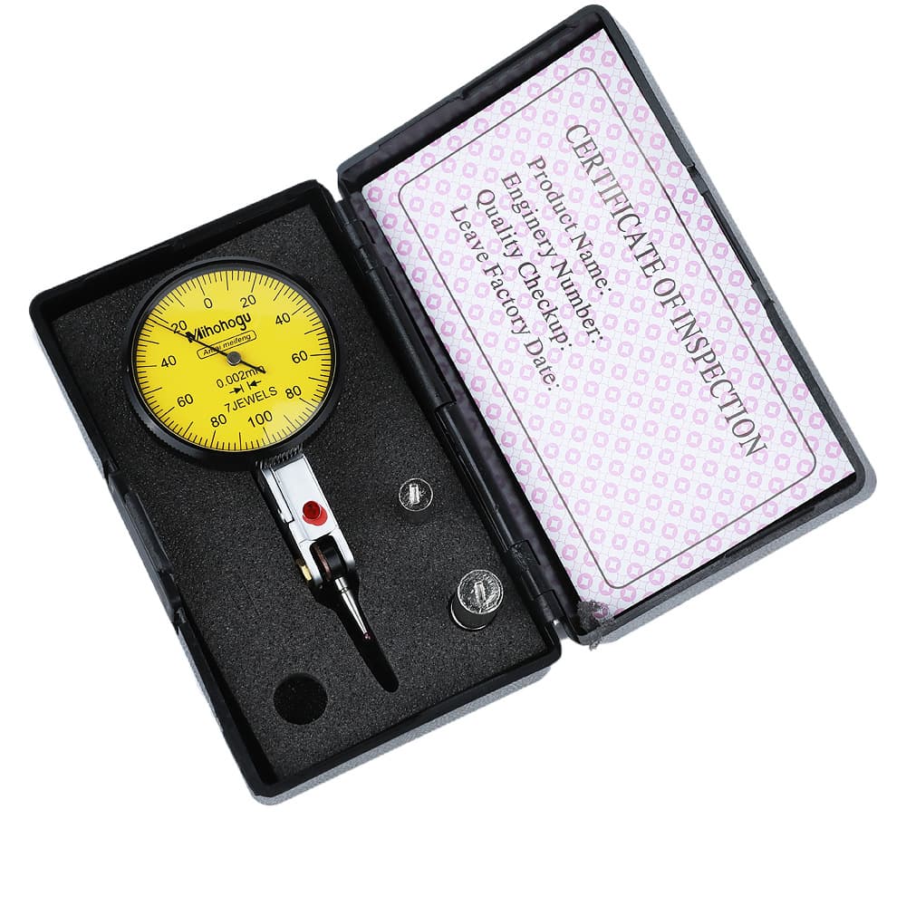 Shock-proof lever dial indicator high-precision dial indicator small calibration table 0-0.2mm0.002 anti-magnetic lever indicator table