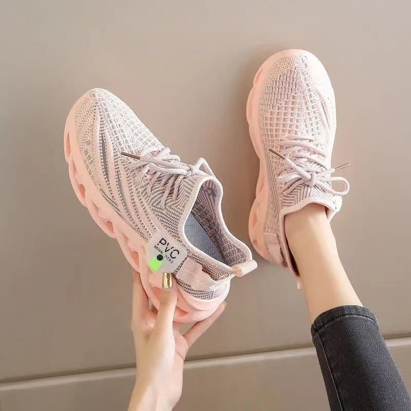 Women's Thick-Soled Cloud-Like Slippers, Coconut Shoes for Women 2025, Breathable Knitted Sports Running Shoes, Casual