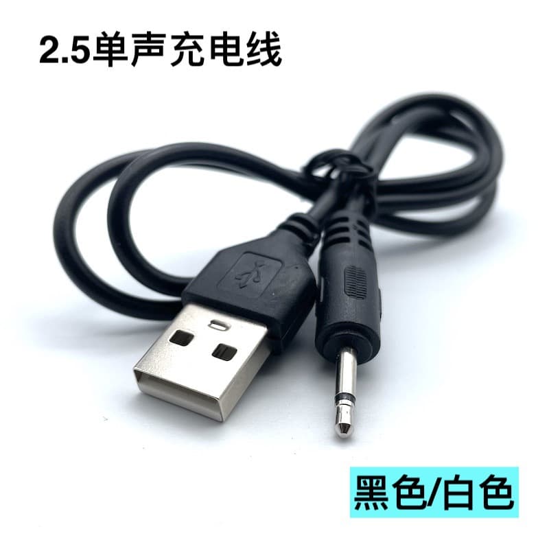 USB to 2.5mm Mono Charging Cable, Adult Products / Sex Toys / Vibrator Arrow 2-Pin Solid Long Needle Power Cable