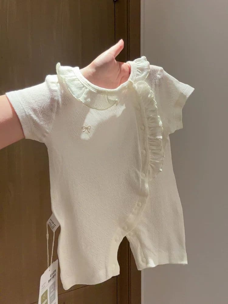 Baby Bodysuit Girl Summer Jacquard Romper Crawling Suit Infant Pure Cotton Class A Summer Clothes Baby Bodysuit 5