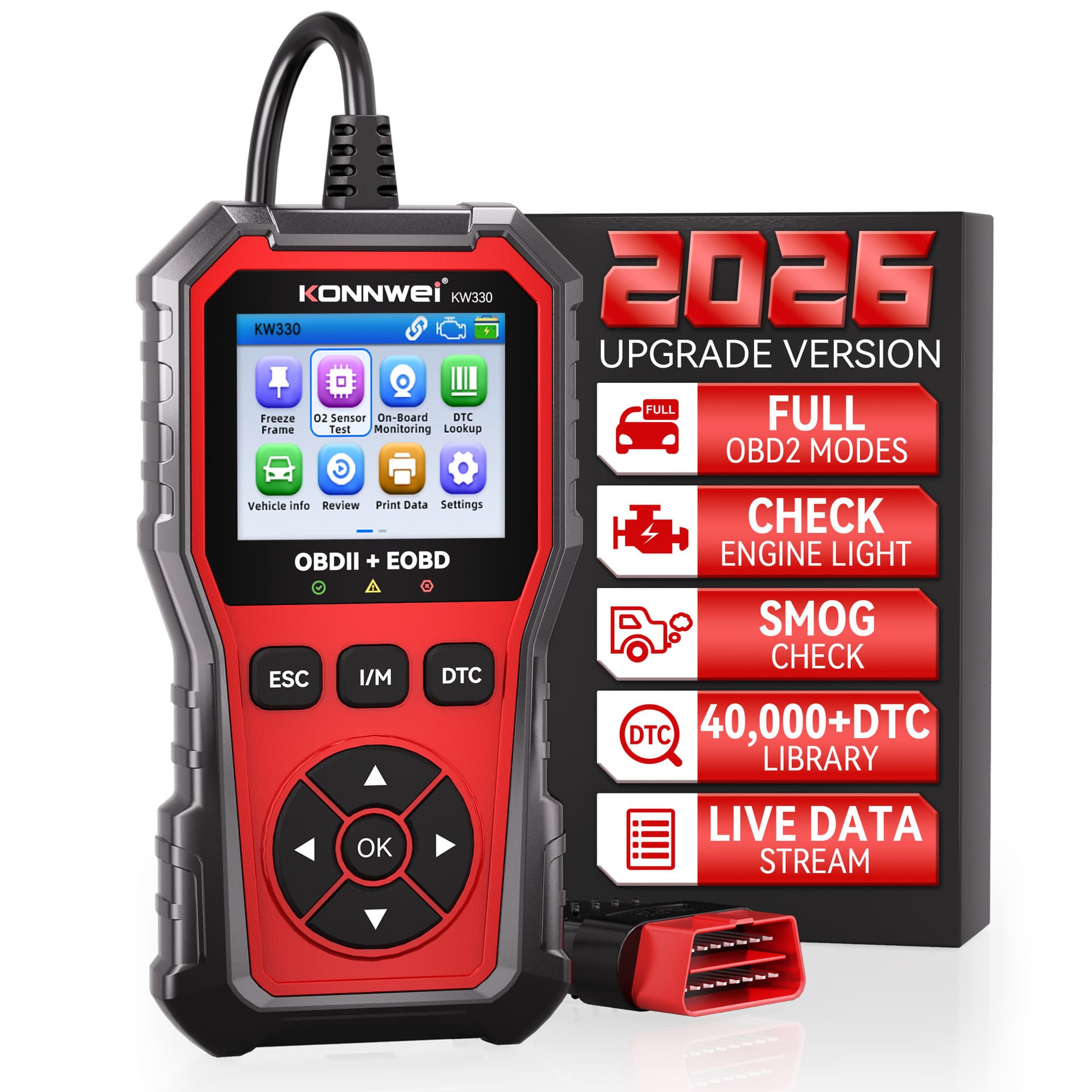 New KW330 OBD2 Car Engine Fault Diagnostic Tool OBD2 EOBD Diagnostic Scanner