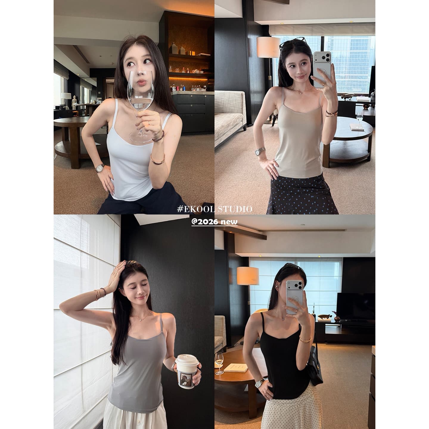 Baishiwang Camisole Tank Top for Women Summer 2026 New Lightweight Lining with Padded Bra Backless Outerwear Strapless Top
