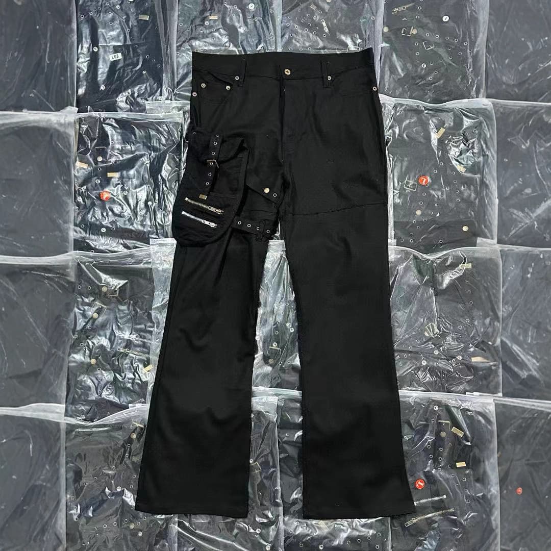 Premium High-Version LGB Cargo Black Tactical Holster Pants with Straps, Vibe Style Unisex Cargo Pants