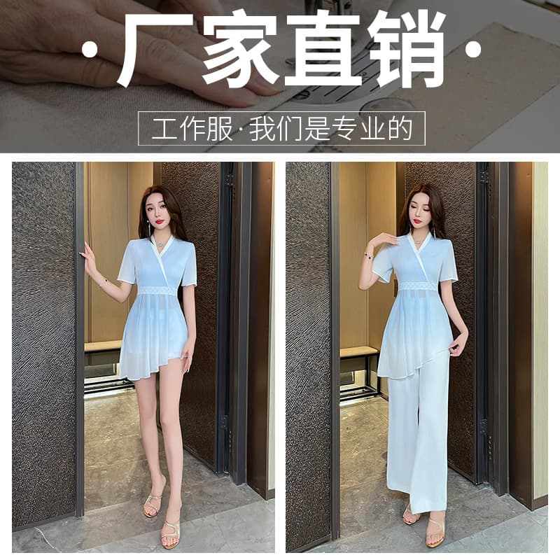 New Foot Massage Technician Uniform Foot Soak Beautician SPA Technician Work Clothes Summer Set 1021
