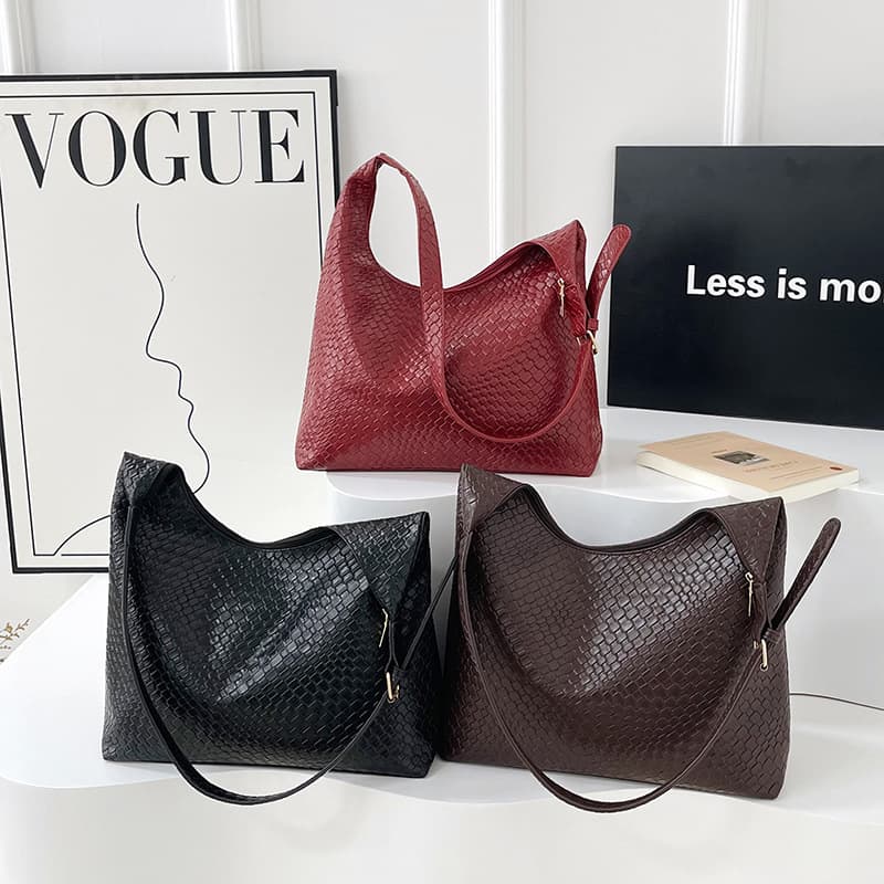 Large Capacity Tote Bag for Women, Korean Style Simple Vintage Shoulder Bag 2025 New Premium Texture Fashion Commuter Bag