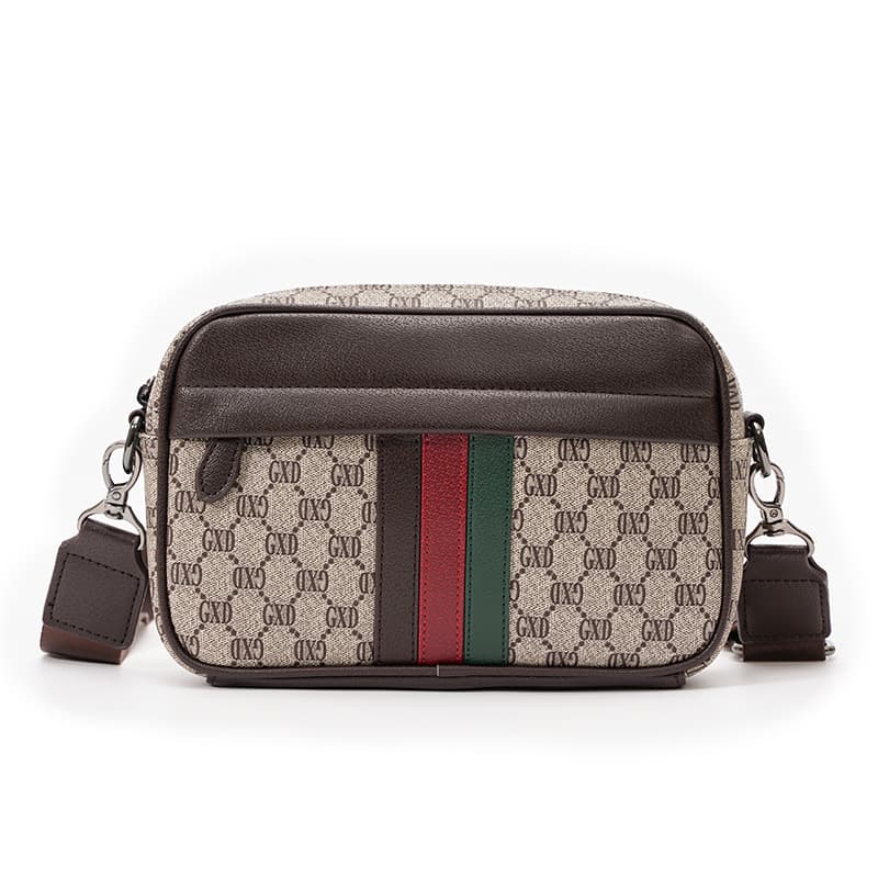 Upgraded Casual Plaid Messenger Bag Crossbody Sling Backpack Waist Pack for Men Small Square Camera Bag