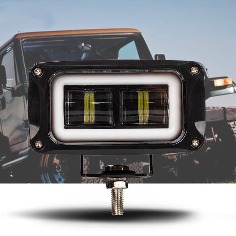 Car LED headlight LED headlight square LED work light 20W with aperture spotlight motorcycle off-road truck