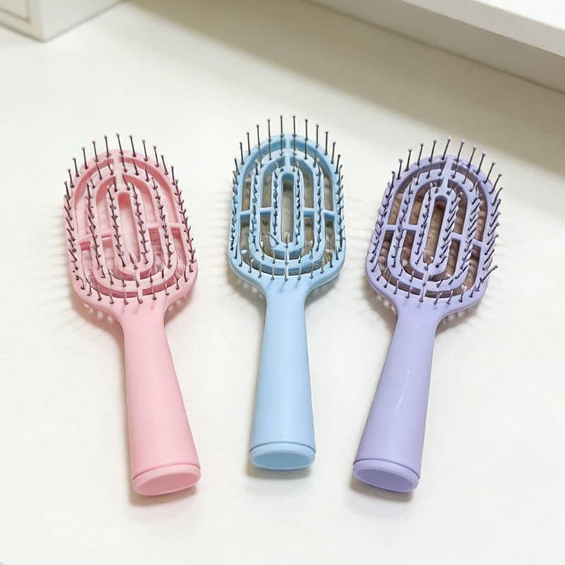 Styling Comb Volumizing Hair Brush Hollow Back Pattern Hairdressing Comb Massage Comb High Crown Rib Comb
