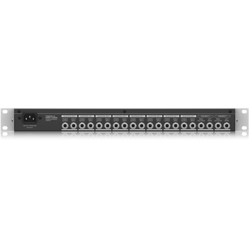 Behringer HA8000 8-Channel Rackmount Headphone Distribution Amplifier, High-Power Headphone Amplifier