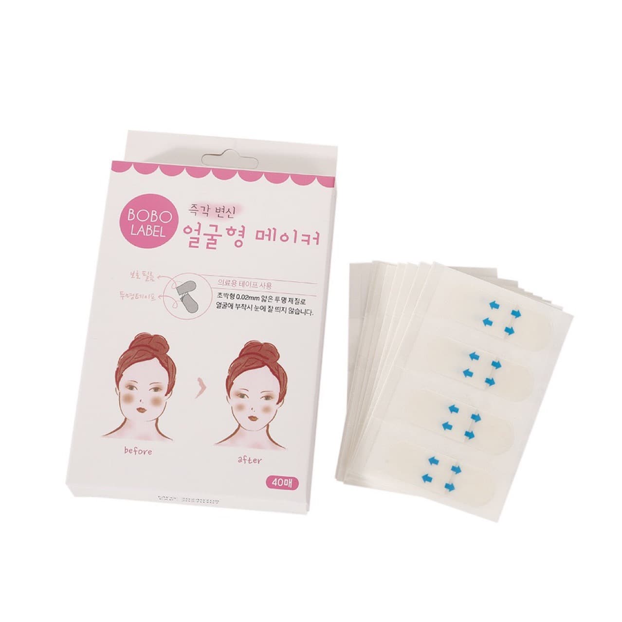 Korean V-Lift Invisible Transparent Lifting Tape for Face Shaping, Matte Finish for Women's Makeup