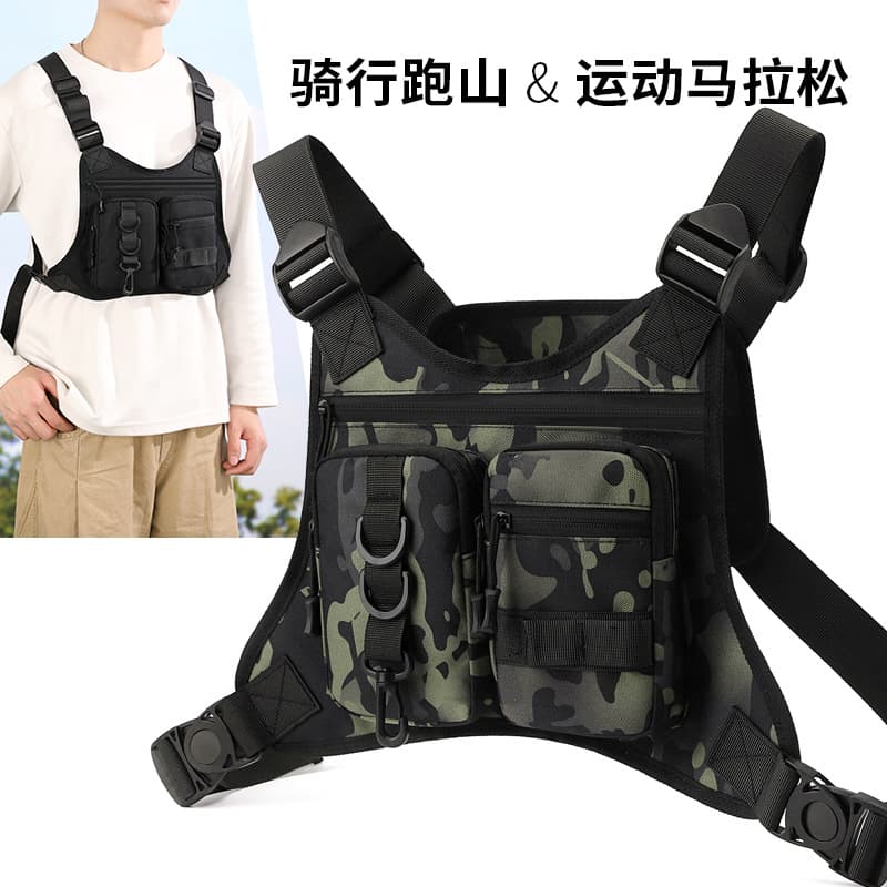 2026 Outdoor Backpack Tactical Chest Bag Men's Vest Vest Bag Army Fan Tactical Bag Multi-Function Sports Training