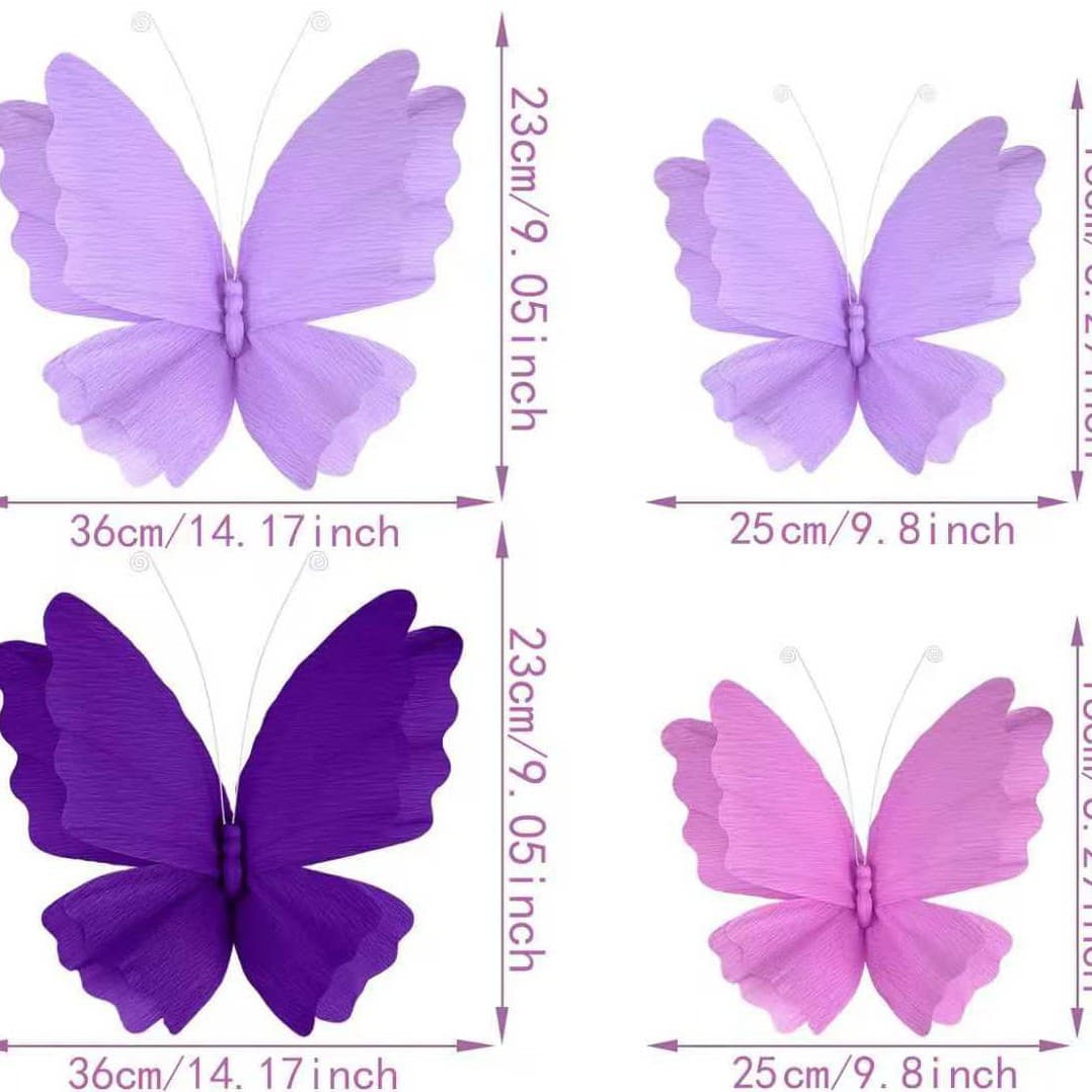 Factory Paper Butterfly Wedding Decoration Set Handmade Butterfly Wedding Butterfly Decorative Butterfly Paper Butterfly